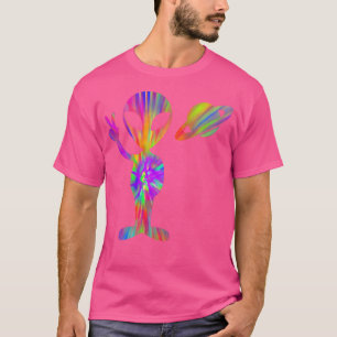 Camiseta Alien Hippie Saturn Silhouette I Aliens Ufo Roswel