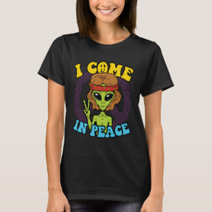 Camiseta Alien Hippie, vengo en paz
