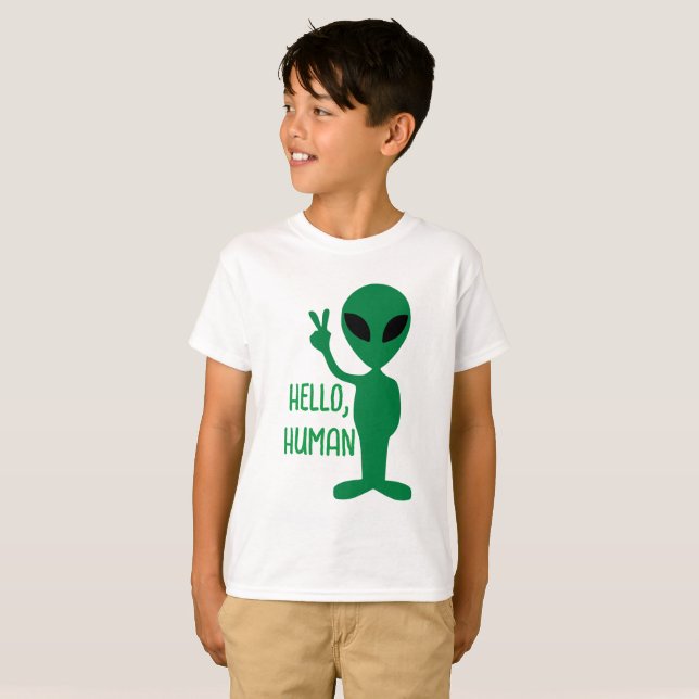 Camiseta Alien - Hola humano (Anverso completo)