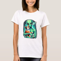 Alien Holding Calico Cat