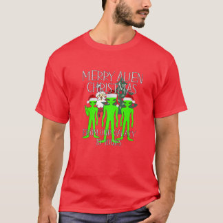Camiseta Alien Holiday Merry UFO Spaceship Extraterrestre