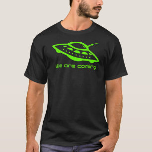 Camiseta Alien Hunter Volando Saucer Hasta Que Llegemos