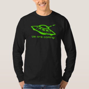 Camiseta Alien Hunter Volando Saucer Hasta Que Llegemos