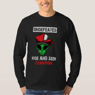 Camiseta Alien Inderrotado, Hide & Seek, campeón mundial,