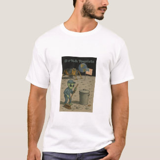 Camiseta Alien Janitor limpia el desorden de los turistas l