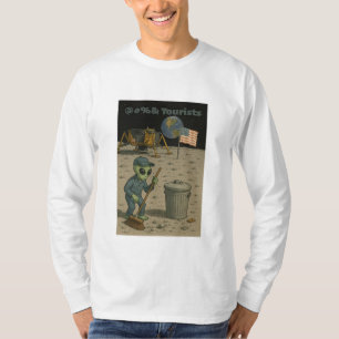 Camiseta Alien Janitor limpia el desorden de los turistas l