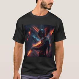 Camiseta Alien Manipulando la viga de fuego