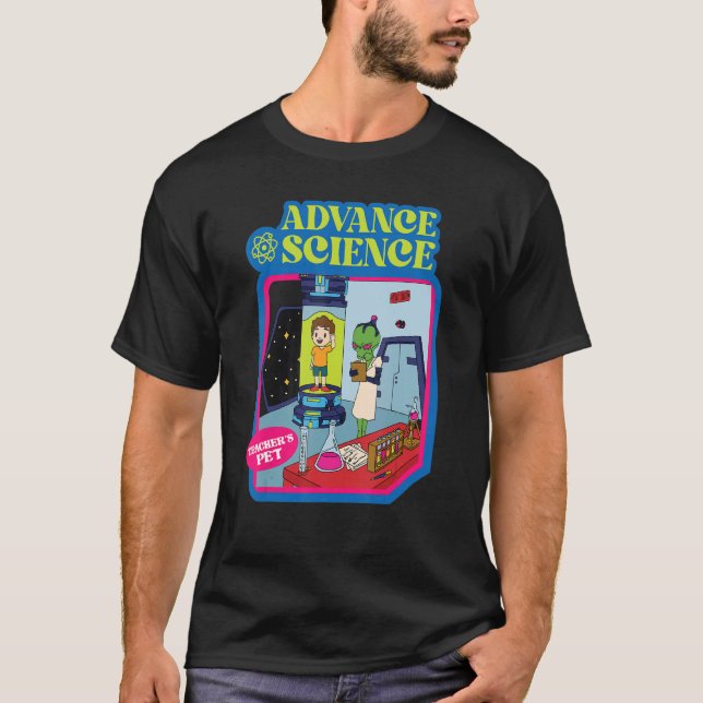 Camiseta Alien, Mascota de profesor de ciencia avanzada (Anverso)