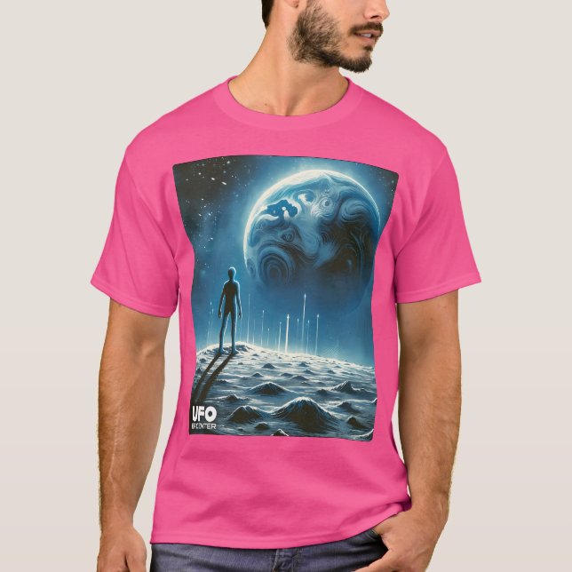 Camiseta Alien Mirando Un Planeta Desconocido (Anverso)