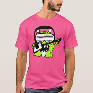 Camiseta Alien Monster Playing Guitar Headphone Sunglasses 