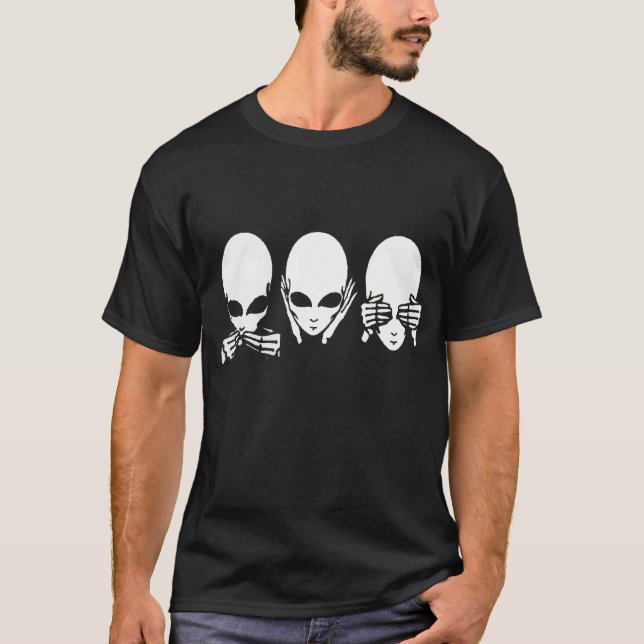 Camiseta Alien, no hablar mal, editar texto (Anverso)