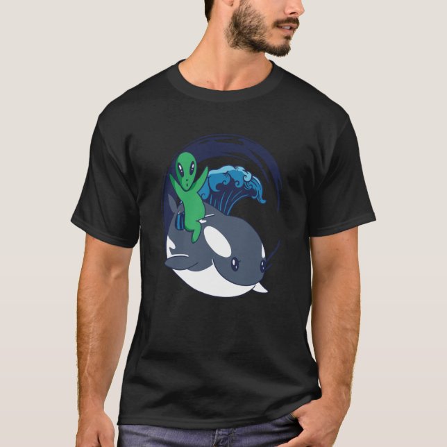 Camiseta Alien Orca Whale Extraterrestrials  Alien Orca (Anverso)