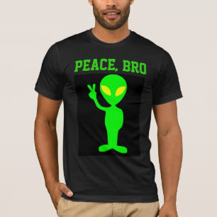 CAMISETA ALIEN PEACE BRO FUNNY T-SHIRTS TEES