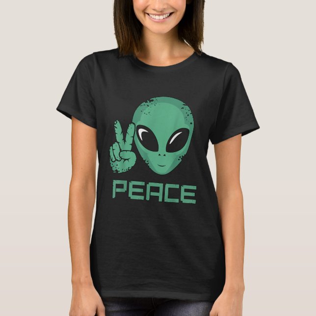 Camiseta Alien Peace Hippie Ufo (Anverso)