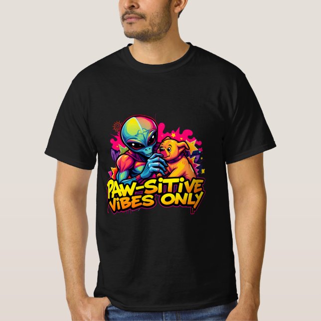 Camiseta Alien Petting Dogs (Anverso)