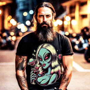 Camiseta Alien Pin-up