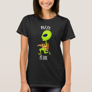 Camiseta Alien Pizza Es Un Chica De Los Niños De La Vida Pi
