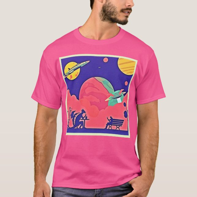 Camiseta Alien Planet Retro Sci-Fi (Anverso)