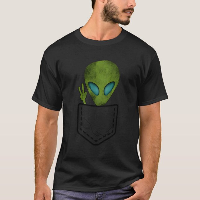 Camiseta Alien Pocket Peace Ufo (Anverso)