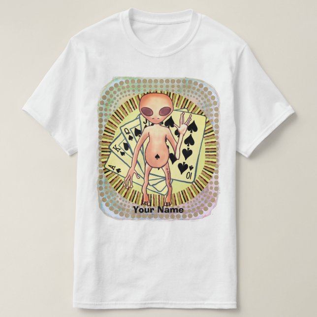 Camiseta Alien Poker (Diseño del anverso)
