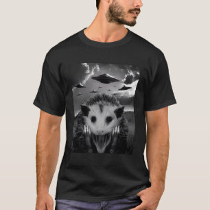 Camiseta Alien Possum Ufo - Funny Opossum Selfie