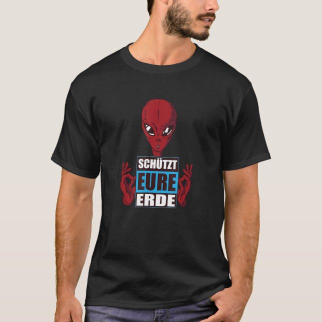 Camiseta Alien protege tu terreno de protección contra el c (Anverso)