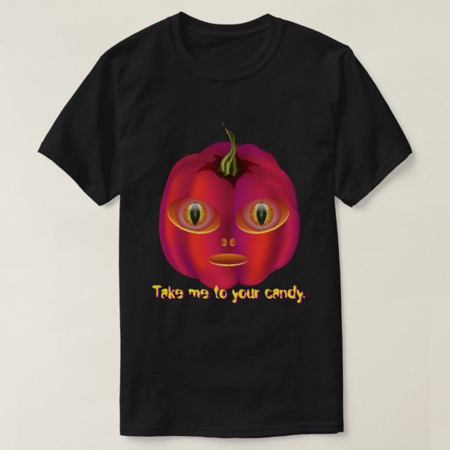 Camiseta Alien Pumpkin Halloween (Diseño del anverso)