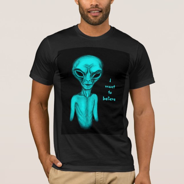 Camiseta Alien, quiero creer (Anverso)