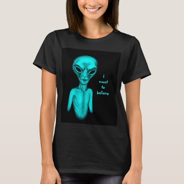 Camiseta Alien, quiero creer (Anverso)