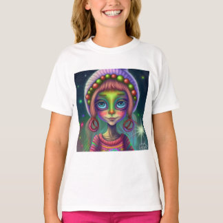 Camiseta Alien, regalo de Chica hippie.