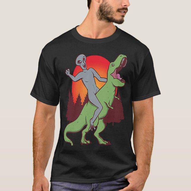 Camiseta Alien Rex Dinosaur Extraterrestrires Alien Rex (Anverso)