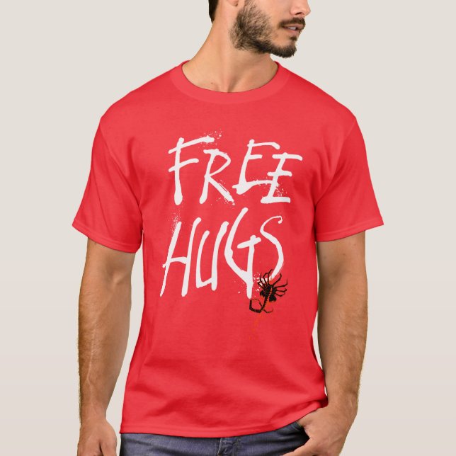 Camiseta Alien Romulus Xenomorph Facehugger Free Hugs Pullo (Anverso)