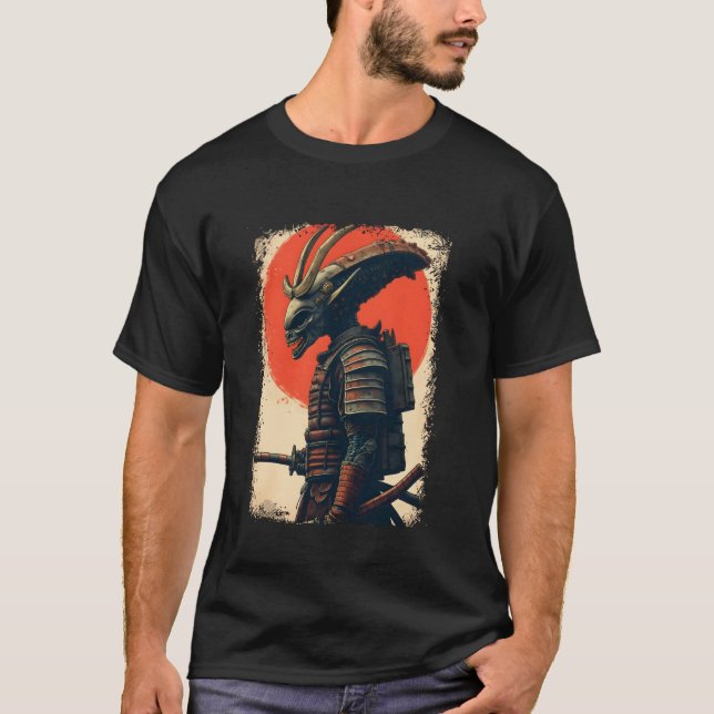 Camiseta Alien Samurai Tee Japan Sci-Fi Design Apparel U (Anverso)