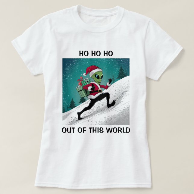 Camiseta Alien Santa (Diseño del anverso)