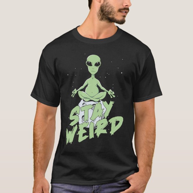 Camiseta Alien Saucer Spaceship Stay Weir (Anverso)