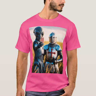 Camiseta Alien Selfie con Templar Knight