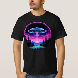 Camiseta Alien Spaceship Retro Futurista