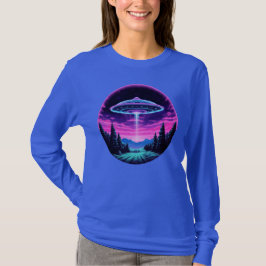 Camiseta Alien Spaceship Retro Futurista