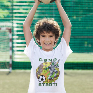Camiseta Alien Sports Athlete   Soccer Football Player Boy