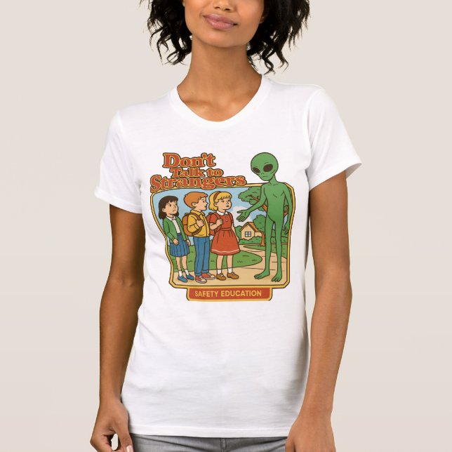 Camiseta Alien Stranger Danger Retro Comic Art (Anverso)