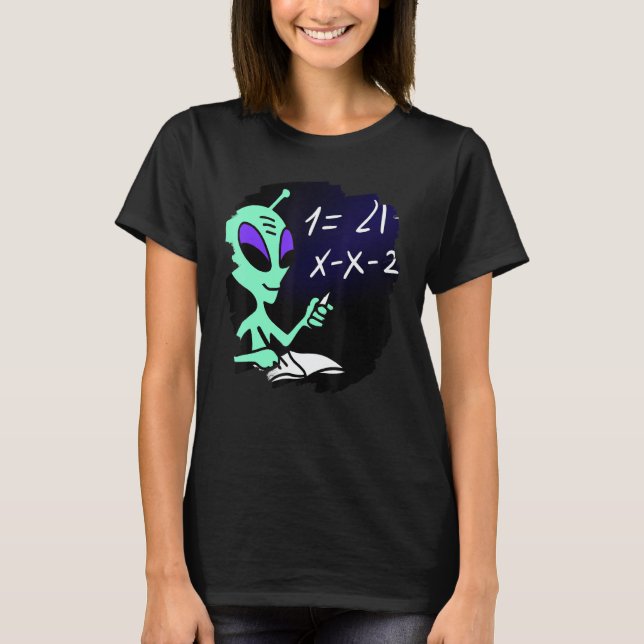 Camiseta Alien Studying Solving Math Science Physics Equati (Anverso)