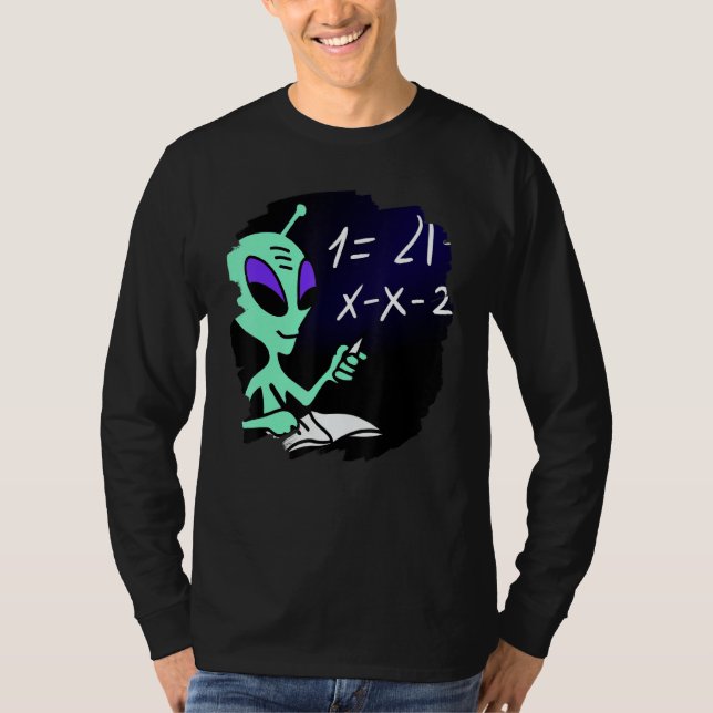 Camiseta Alien Studying Solving Math Science Physics Equati (Anverso)