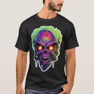 Camiseta Alien Trippy Alien Ufo Multicolored