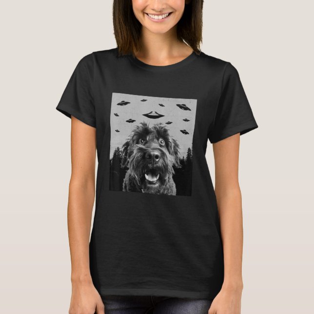 Camiseta Alien UFO Bouvier Des Flandres Perros Hombres Muje (Anverso)