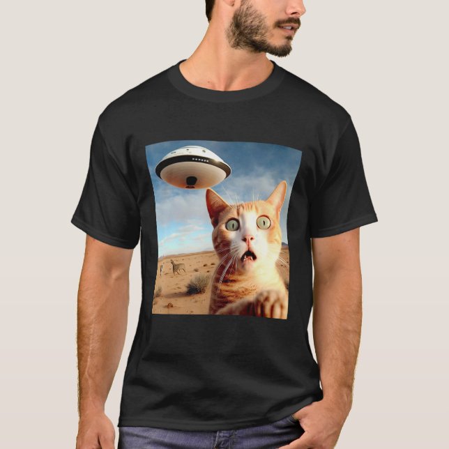 Camiseta Alien UFO Cat 2 (Anverso)