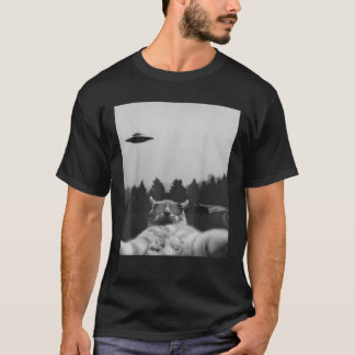 Camiseta Alien UFO Funny Cat Galaxy Cat Tee Graphic Tee