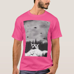 Camiseta Alien Ufo Funny Cat Gift Cat Lover Gracioso Meme C