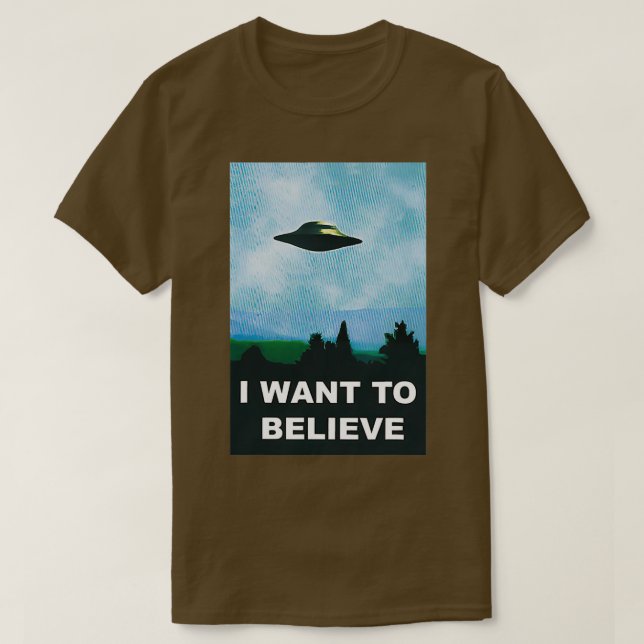 Camiseta Alien Ufo Hunter Que Quiero Creer Ufo 1 (Diseño del anverso)