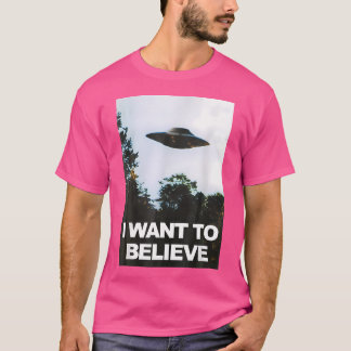 Camiseta Alien Ufo Quiero Creer En Hombres Mujeres