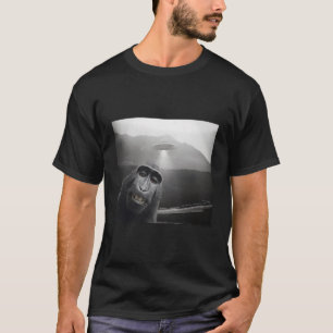 Camiseta Alien Ufo Selfi, amante de la selfie de mono macaq